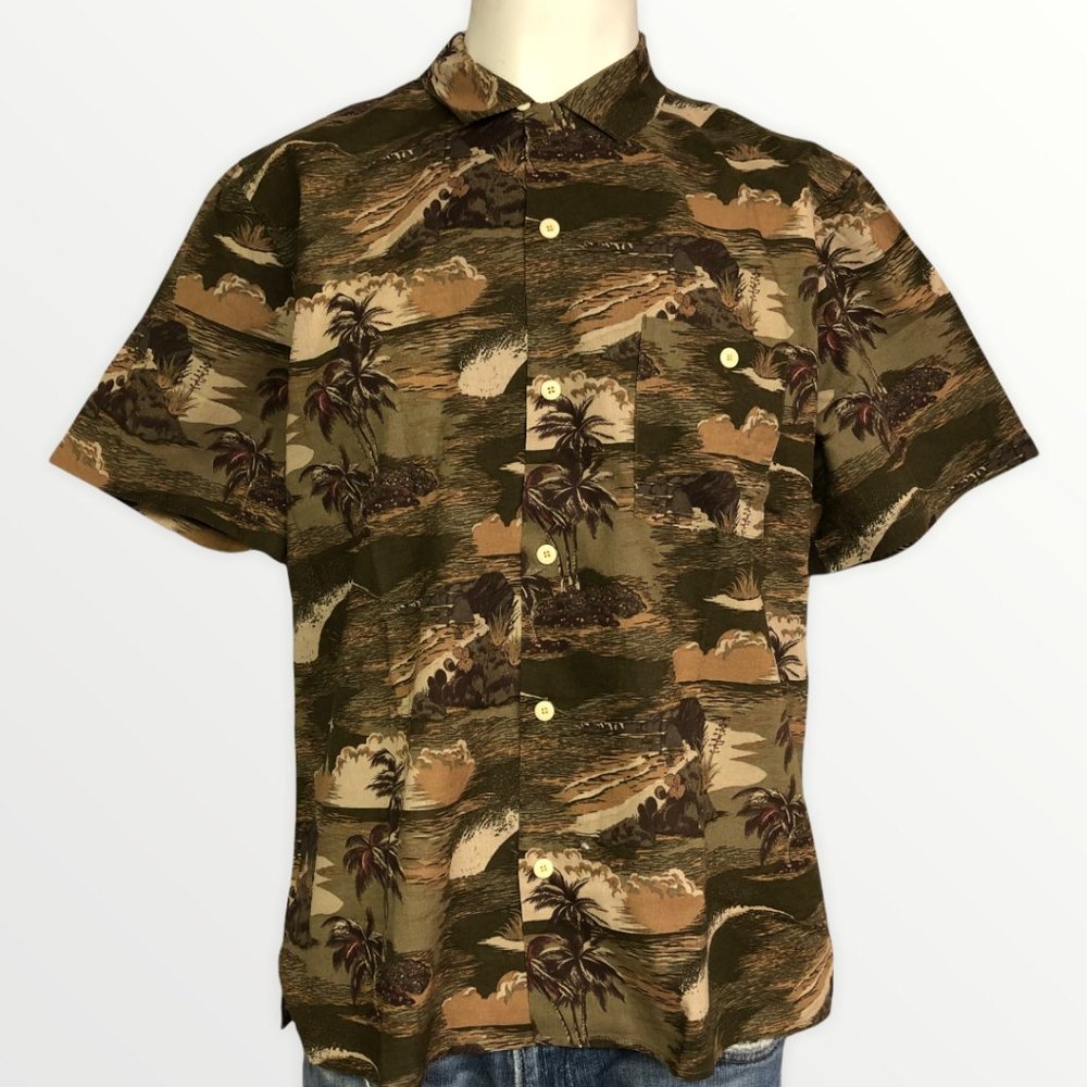 Lucky Brand Desert Island Button Down Shirt Large
